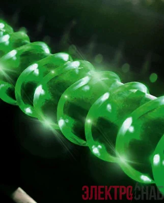 Шнур светодиодный Дюралайт 6м 3 проводной с контроллером зел. Космос KOC-DL-3W13-6m_G
