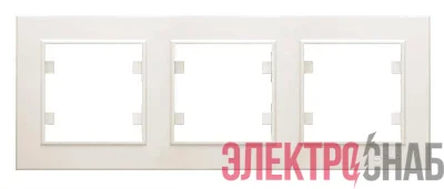 Рамка 3-м Karea горизонт. крем. Makel 56010703