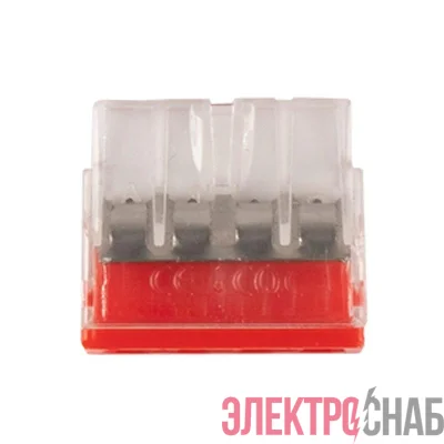 Клемма монтажная нажимного соединения PTC-4P 2273-204 450В 32А 0.14-4.0кв.мм Jazzway 5051034