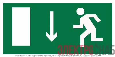 Знак безопасности BL-3015B.E10 "Указатель двери эвакуационного выхода (лев.)" Белый свет a14588