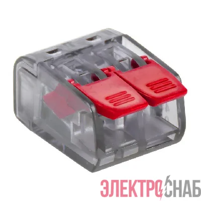 Клемма строительно-монтажная СМК 221-412 2-проводная 0.2-4кв.мм (уп.100шт) PROxima EKF plc-smk-221-412