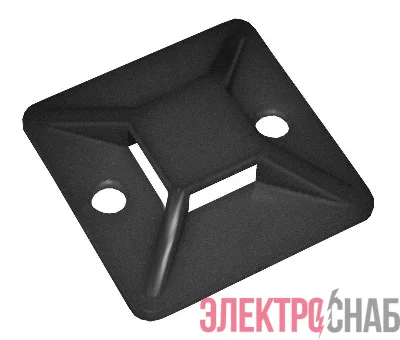 Площадка самокл. 40х40 под хомуты черн. (уп.100шт) IEK UHP31-40-100