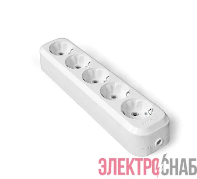 Колодка удлинителя 5-м с заземл. АБС-пластик еврослот UNIVersal E305