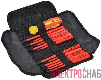 Отвертка диэлектрическая с жалами SLIM 13шт ARMA2L 5 IEK A2L5-NS30-T2-13