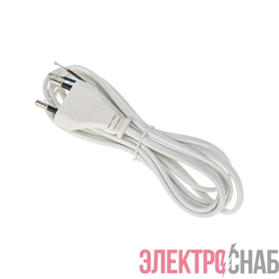 Шнур сетевой 1.8м ШВВП 2х0.75 бел. Rexant 11-1147