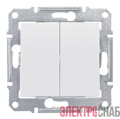 Механизм выключателя 2-кл. СП Sedna 10А IP20 бел. SchE SDN0300121