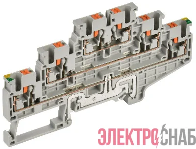Колодка клеммная CP-ML-PEN 3 ур. земля-низ 2.5кв.мм сер. IEK YCT23-03-3-K03-002