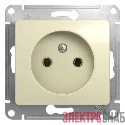 Розетка 1-м СП Glossa 16А IP20 без заземл. механизм беж. SE GSL000241