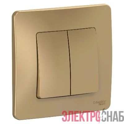 Переключатель проходной 2-кл. СП Blanca 10А IP20 (сх. 6+6) 250В титан SE BLNVS106604