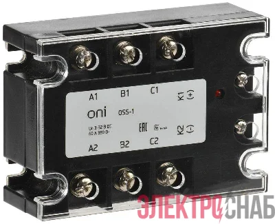 Реле твердотельное OSS-1 60А 380В AC 3-32В DC ONI OSS-1-3-60-B