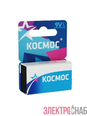 Элемент питания солевой "крона" 6F22 (блист.1шт) КОСМОС KOC6F221BL