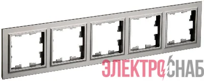 Рамка 5-м BRITE РУ-5-БрС сталь IEK BR-M52-K46