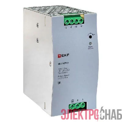 Блок питания на DIN-рейку 240Вт Uвх ~ 220В AC Uвых - 24В DC постоянного тока EKF DR-E-240W-24