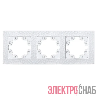 Рамка 3-м Афина фактурная универс. бел.Universal A10045