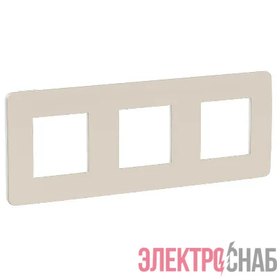 Рамка 3-м UNICA STUDIO шампань/бел. SchE NU280624