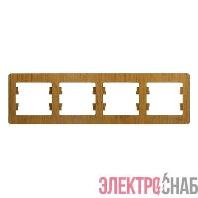 Рамка 4-м Glossa горизонт. дер. дуб SchE GSL000504