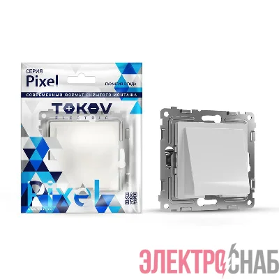 Вывод кабеля СП Pixel IP20 механизм бел. TOKOV ELECTRIC TKE-PX-CP-C01