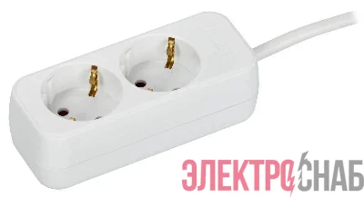 Удлинитель 2х3м 10А У02 ПВС 3х1 бел. UMA IEK UM-YP10-10-02-03-Z-K01