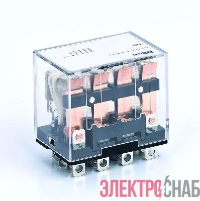 Реле промежуточное ПР-102 10А 24В AC 4 конт. с LED-индикацией DEKraft 23945DEK