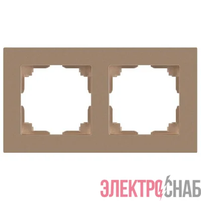 Рамка 2-м СП Accent 6-502-04 шампань Intro Б0063758