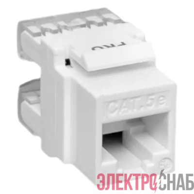 Модуль Keystone RJ45 кат.5E неэкранир. 110 IDC 180град. бел. TERACOM PRO EKF TRP-KSTN-180D-5EUTP-WH