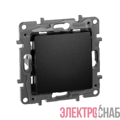 Выключатель 1-кл. СП Etika 10А IP20 250В 10AX авт. зажимы механизм антрацит IEK 672601