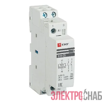 Контактор модульный КМ 25А 2NО (1 мод.) EKF km-1-25-20