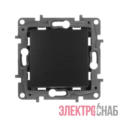 Переключатель 1-кл. СП Etika 10А IP20 250В 10AX авт. зажимы механизм антрацит Leg 672605