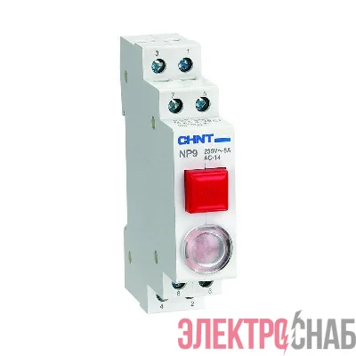 Кнопка модульная NP9-12D3/2 с подсветкой 1НО+2НЗ AC/DC 230В красн. (R) CHINT 584047