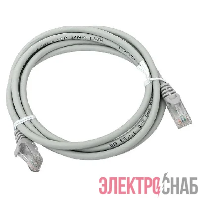 Патч-корд кат.6 UTP экранир. LSZH сер. 2.0м TERACOM PRO EKF TRP-6UTP-LSH-2M-GY