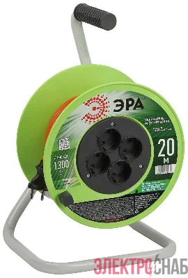 Удлинитель на катушке 4х20м без заземл. RP-4-2x0.75-20m ПВС 2х0.75 Эра Б0059779