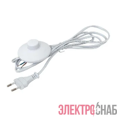 Шнур для бра с ножным выключателем 2м 2х0.5кв.мм EKF ASL-610