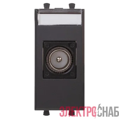 Розетка телевизионная одиночная TV 1мод. Avanti "Черный матовый" модульная DKC 4412501