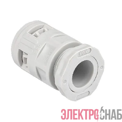 Коннектор для гофр. трубы 20мм (уп.50шт) Plast EKF kn-t-20