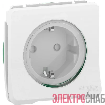 Механизм розетки Mureva Styl защ. шторки заземл. винтовые клеммы бел. IP55 SchE MUR39135