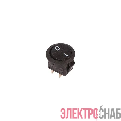 Выключатель клавишный 250В 3А (2с) ON-OFF круглый черн. Micro (RWB-105; SC-214) Rexant 36-2510