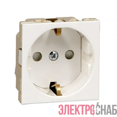 Розетка 1-м СП 1мод. В45 16А IP20 с заземл. для кабель-канала бел. RAL9010 SE RN16-113-BE