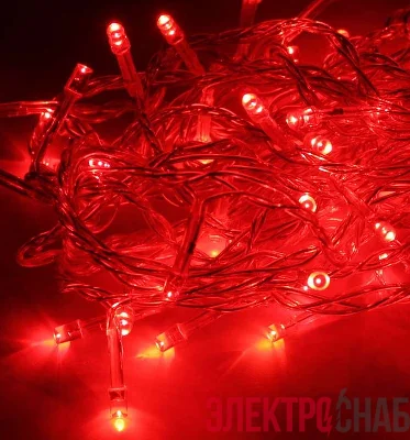 Гирлянда светодиодная 50LED шнур 6.5м 8 режимов мигания Космос KOC_GIR50LED_R