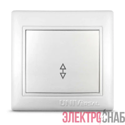 Переключатель проходной 1-кл. СП Севиль 10А IP20 бел. UNIVersal С0025