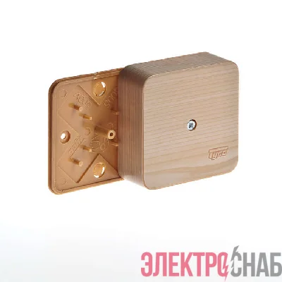 Коробка универсальная для кабель-каналов 80х80х25 сосна (светл. основа) IP40 Рувинил 65005-27М