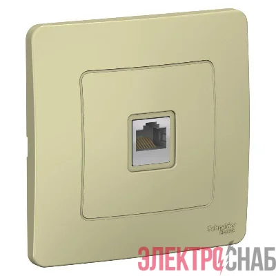 Розетка компьютерная 1-м СП BLANCA RJ45 кат.5e беж. SchE BLNIS045007