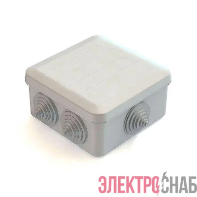 Коробка распаячная для наружного монтажа 100х100х50мм IP55 6 гермовводов с защелк. крышкой CHINT 8820014