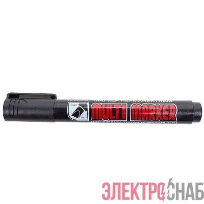 Маркер перманентный "Multi Marker Chisel" 5мм скошенный черн. Crown 08-8801