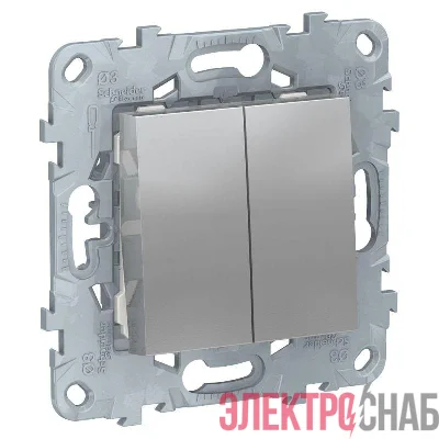 Выключатель 2-кл. UNICA NEW (сх.5) алюм. SchE NU521130