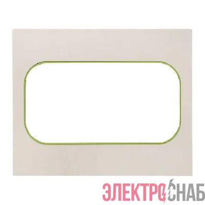 Рамка для розетки 2-м Стокгольм бел. с линией цвета зел. PROxima EKF EYM-G-302-20