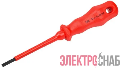 Отвертка диэлектрическая шлицевая SL3.5х75 K2 1000В ARMA2L 3 IEK A2L3-SC30-K2-SL-35-075