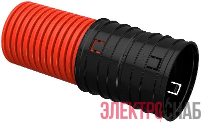 Труба гофрированная двустенная ПНД жесткая d160мм красн. (уп.6м) IEK CTG12-160-K04-006-R