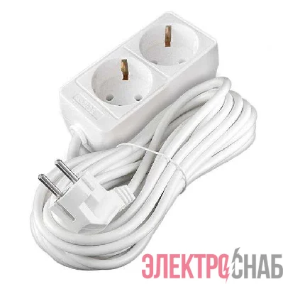 Удлинитель 2х3м с заземл. 10А IP20 2.2кВт ПВС Союз 481S-9203