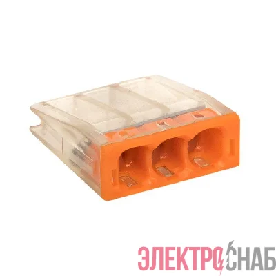Клемма строительно-монтажная СМК 2273-243 3-проводная 0.5-2.5кв.мм с пастой (уп.100шт) PROxima EKF plc-smk-2273-243