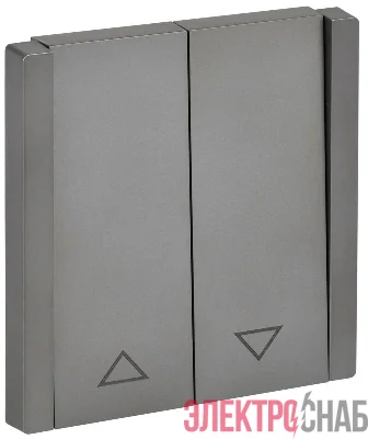 Выключатель жалюзи СП FORTE&PIANO 10А FP511 сталь IEK FP-V15-0-10-1-K46